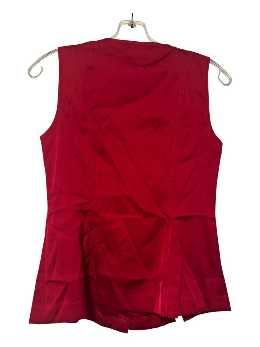 Banana Republic Red Tailored Button Front Vest Top  2 NWT quiet luxury office - Picture 3 of 4